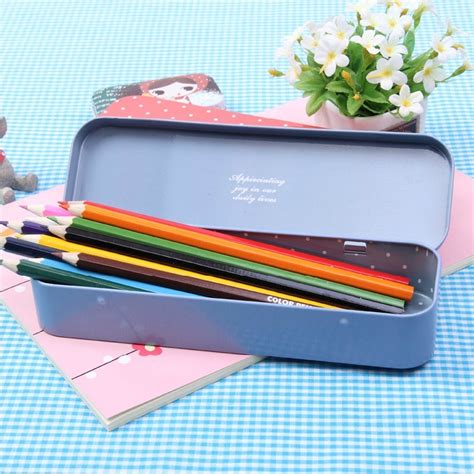 pencil box metal|tin pencil boxes for sale.